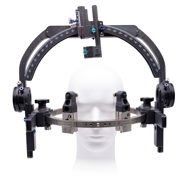 SUSy stereotactic system for titanium ring